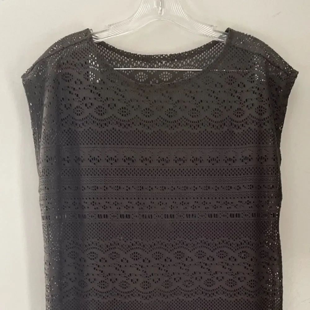 Brown Fishnet style Swimsuit coverup size small
